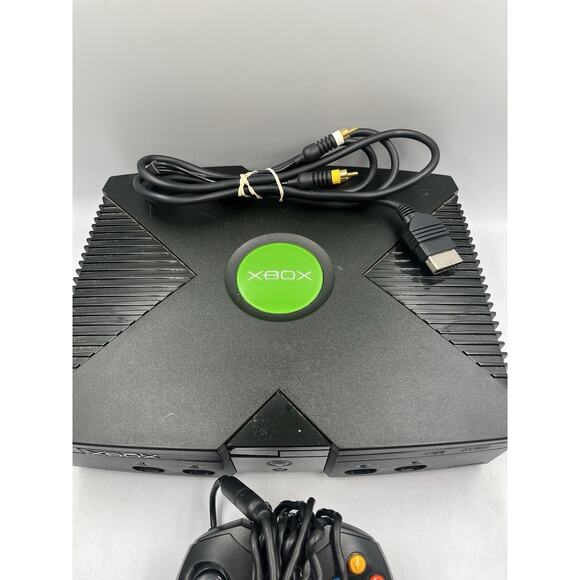 Microsoft Original Xbox Console w/ OEM Controller & AV Cord Tested Working - Picture 4 of 16